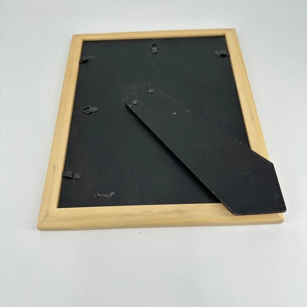 Malden International Designs 8x10 Natural Light Wood Picture Frame Easel Back